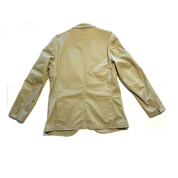 J.Crew Factory Cotton Blend Light Olive Green Sport Coat Jacket Size 38 - Picture 3 of 8